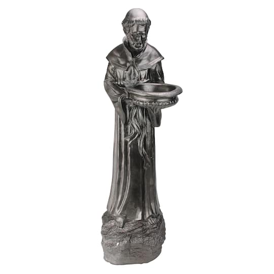 24&#x22; St. Francis of Assisi Bird Feeder Garden Statue